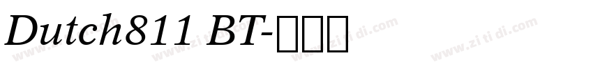 Dutch811 BT字体转换